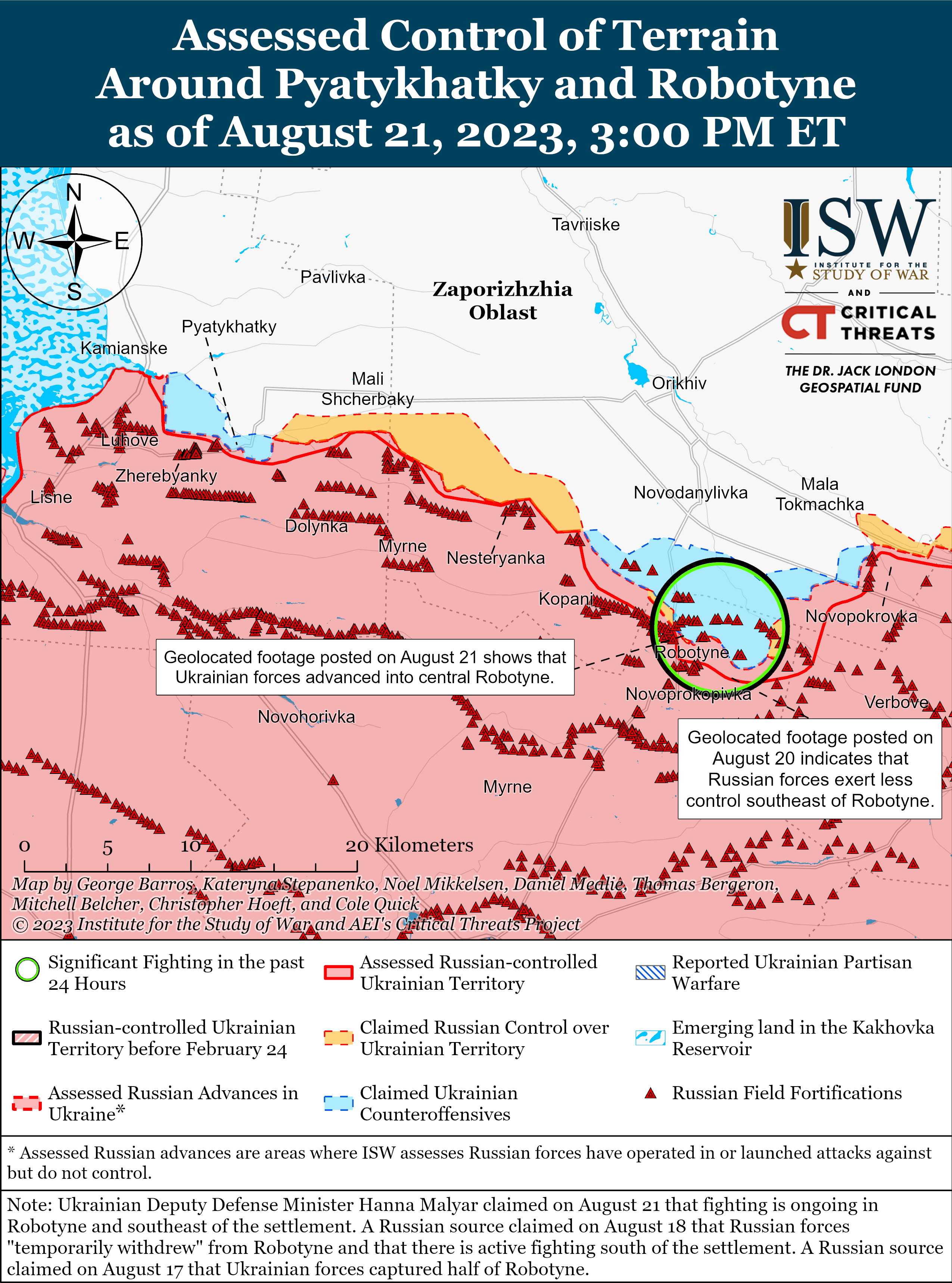 Russian Offensive Campaign Assessment, August 21, 2023 | Institute For ...